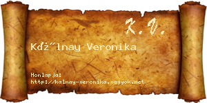 Kálnay Veronika névjegykártya