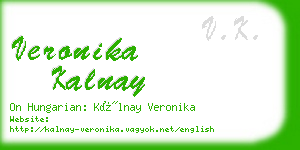 veronika kalnay business card